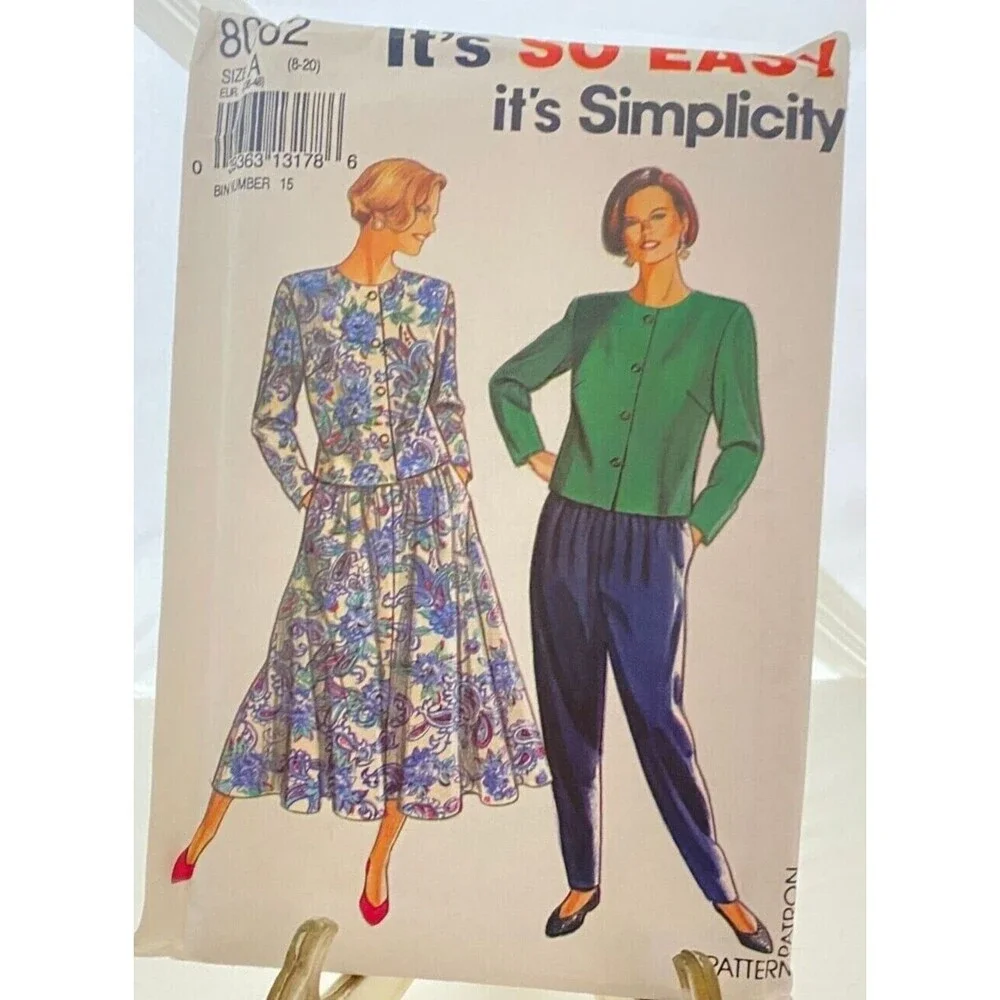 #8062 Simplicity Misses Pants Skirt and Top Sewing Pattern Size 8-20